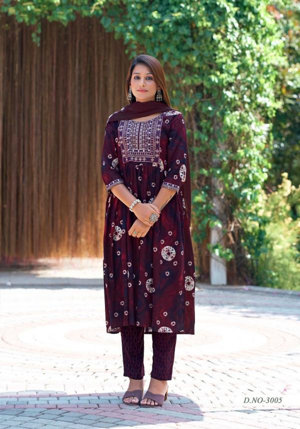 Mystic9 Shanaya Vol-3 – Umbrella Cut Kurti With Pant & Dupatta